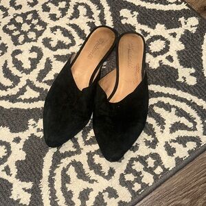 Madewell Black Suede Mules